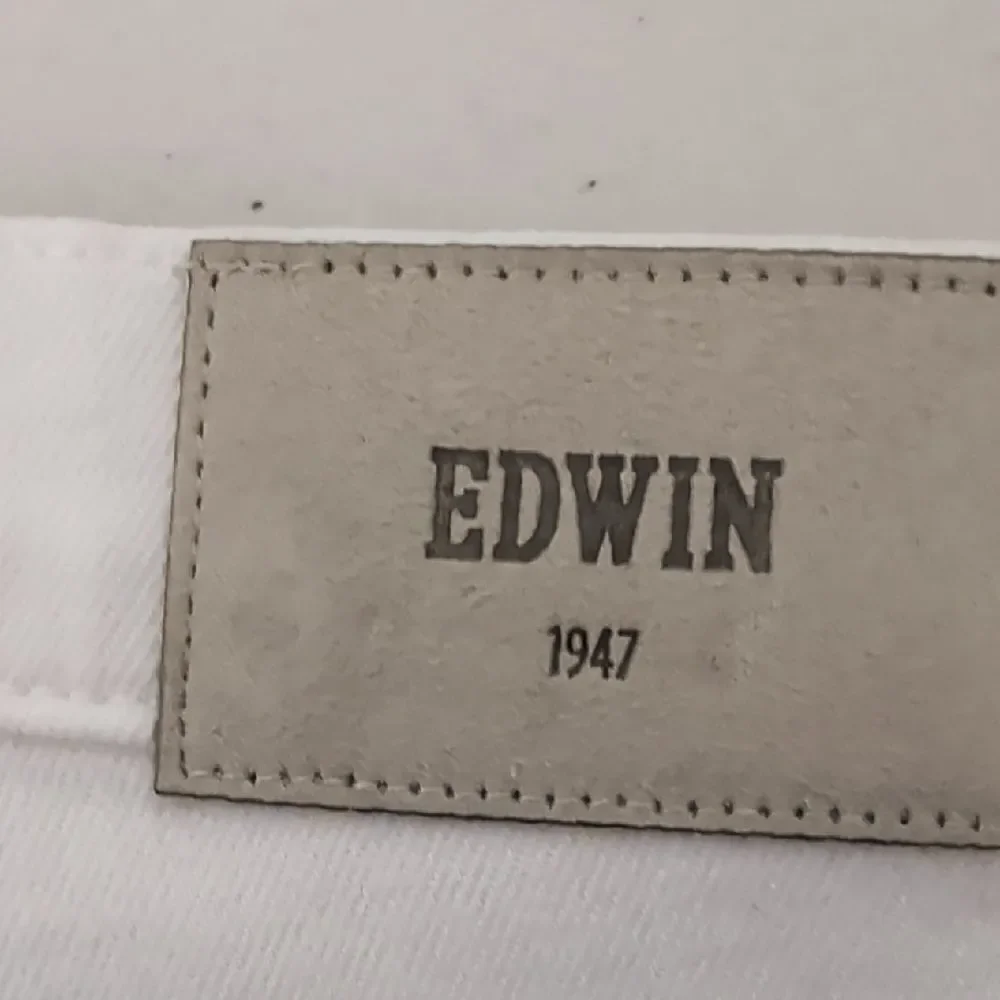 Edwin Women's White Straight Jeans